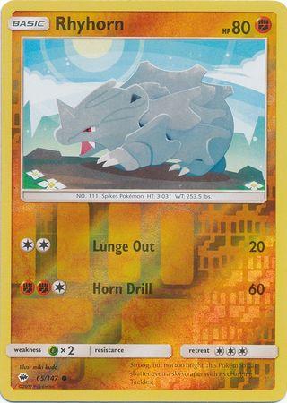 Rhyhorn 65 /147 Reverse Holo