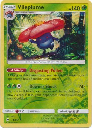 Vileplume 6 /147 Reverse Holo burning-shadows-rh-6