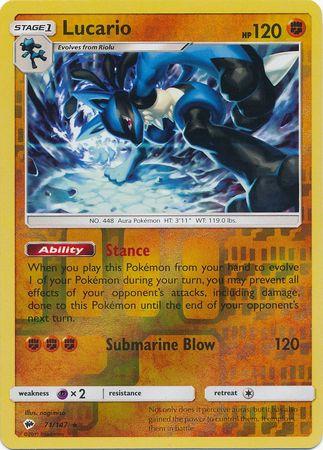 Lucario 71 /147 Reverse Holo