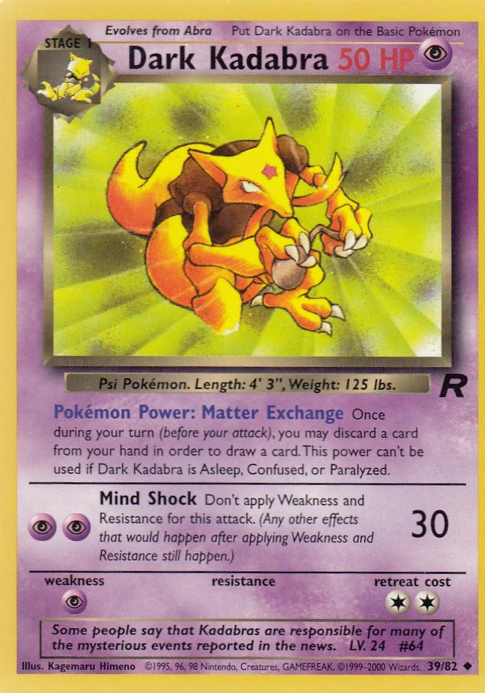 Dark Kadabra 39/82 Team Rocket