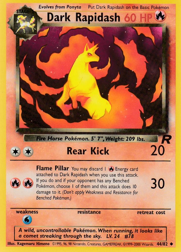 Dark Rapidash 44/82 Team Rocket Uncommon