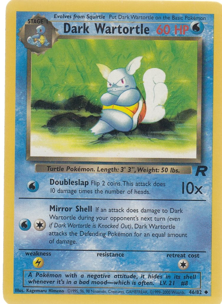 Dark Wartortle 46/82 Team Rocket Uncommon