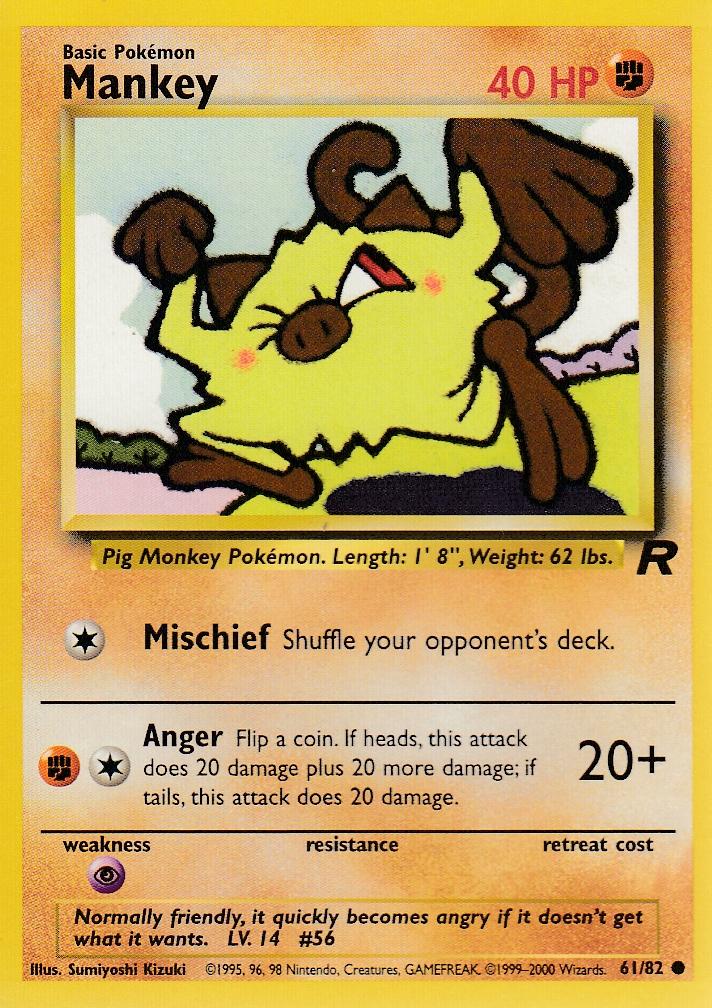 Mankey 61/82 Team Rocket Common