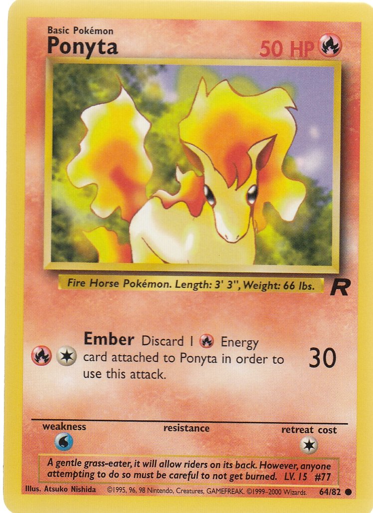 Ponyta 64/82 Team Rocket Common