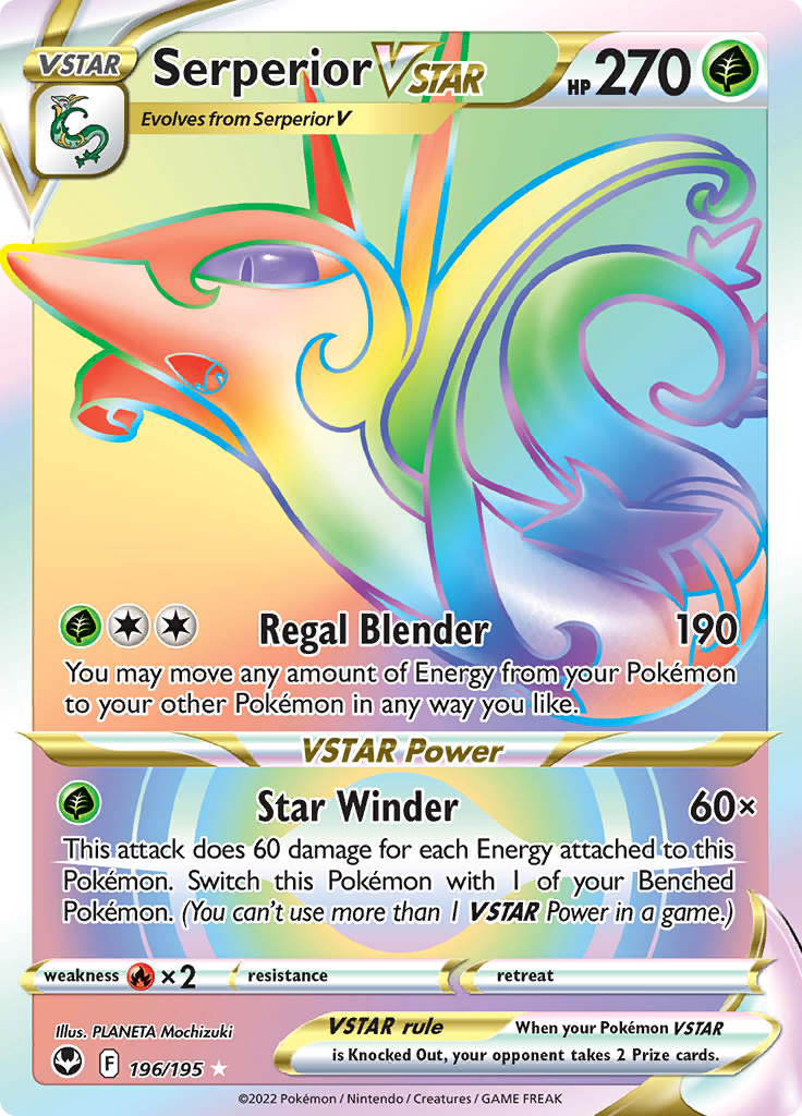 Serperior VSTAR (Secret) 196/195 Silver Tempest