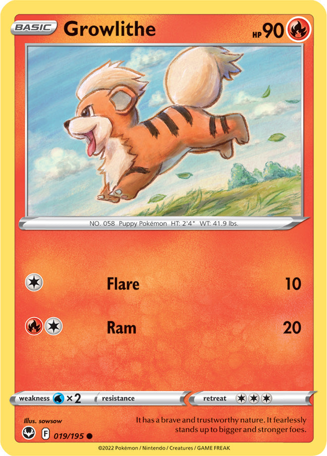 Growlithe 019/195 Silver Tempest
