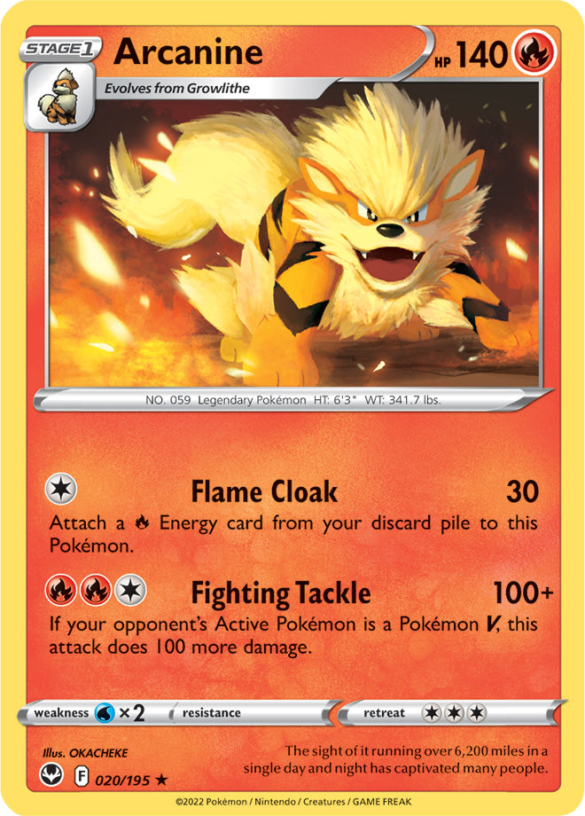 Arcanine 020/195 Silver Tempest