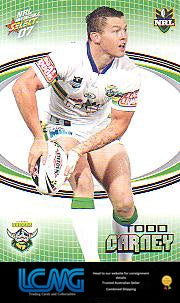 SELECT NRL 2007 INVINCIBLE   #33  TODD CARNEY