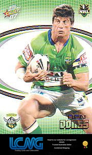 SELECT NRL 2007 INVINCIBLE   #34  BEN JONES