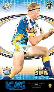 SELECT NRL 2007 INVINCIBLE   #55  LUKE SWAIN