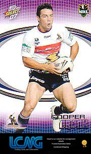 SELECT NRL 2007 INVINCIBLE   #82  COOPER CRONK