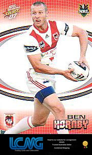 SELECT NRL 2007 INVINCIBLE   #137  BEN HORNBY