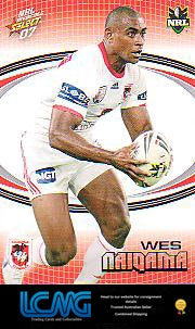 SELECT NRL 2007 INVINCIBLE   #138  WES NAIQAMA