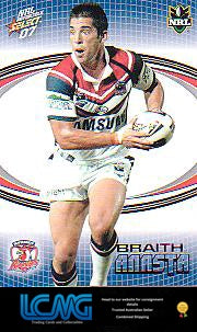 SELECT NRL 2007 INVINCIBLE   #165  BRAITH ANASTA