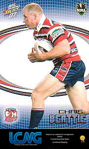 SELECT NRL 2007 INVINCIBLE   #169  CHRIS BEATTIE