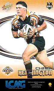 SELECT NRL 2007 INVINCIBLE   #187  CHRIS HEIGHINGTON