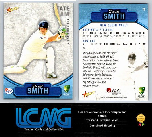 Select Cricket 2009 2010 Card # 73 Daniel Smith
