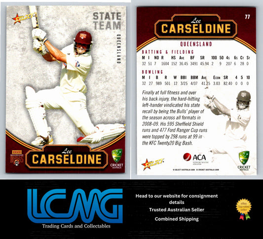 Select Cricket 2009 2010 Card # 77 Lee Carseldine