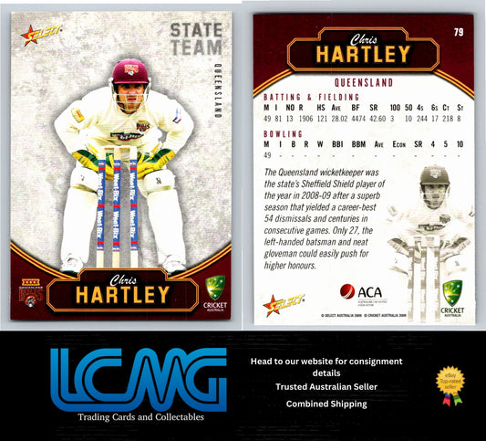 Select Cricket 2009 2010 Card # 79 Chris Hartley