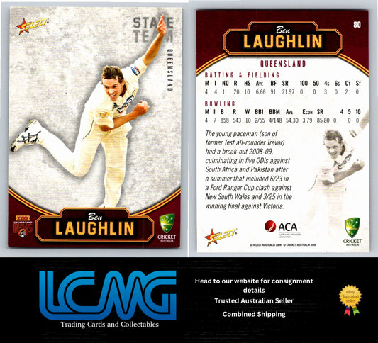 Select Cricket 2009 2010 Card # 80 Ben Laughlin