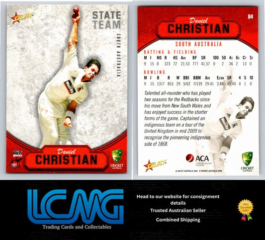Select Cricket 2009 2010 Card # 84 Daniel Christian