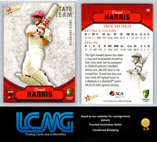 Select Cricket 2009 2010 Card # 88 Daniel Harris
