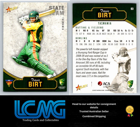 Select Cricket 2009 2010 Card # 93 Travis Birt