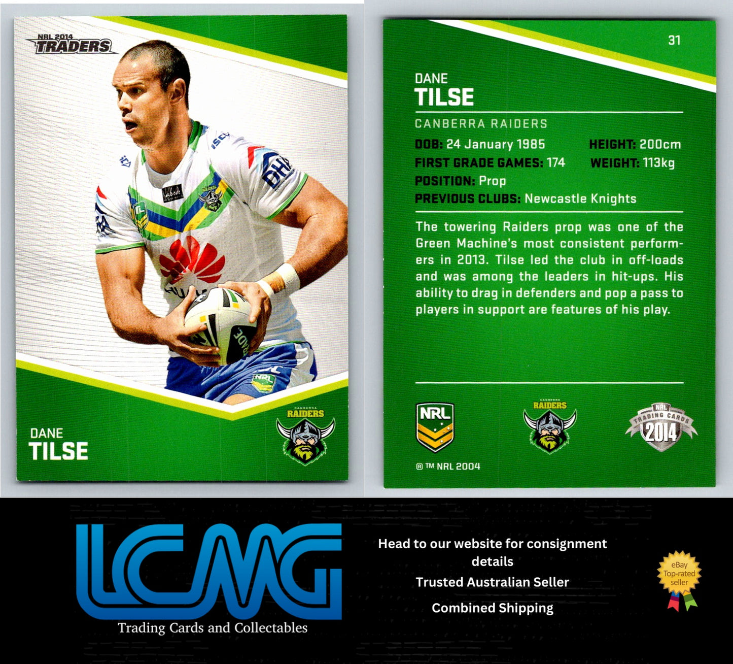 Card #  25 Joel Edwards  NRL 2014 Traders  Canberra Raiders