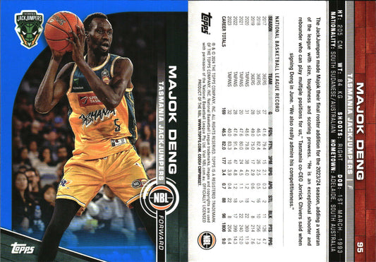 2023-24 Topps NBL Blue Parallel Majok Deng Tasmania JackJumpers