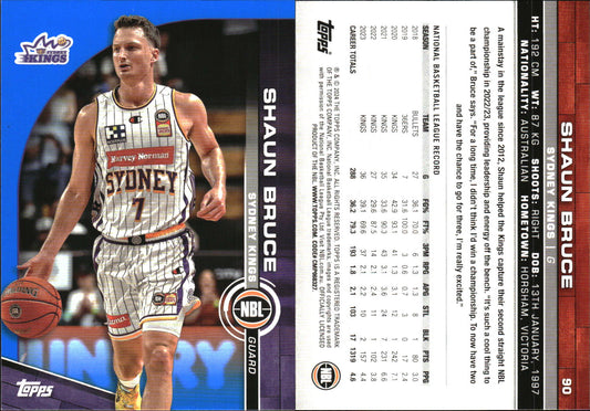 2023-24 Topps NBL Blue Parallel Shaun Bruce Sydney Kings