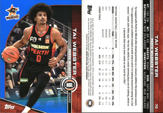 2023-24 Topps NBL Blue Parallel Tai Webster Perth Wildcats