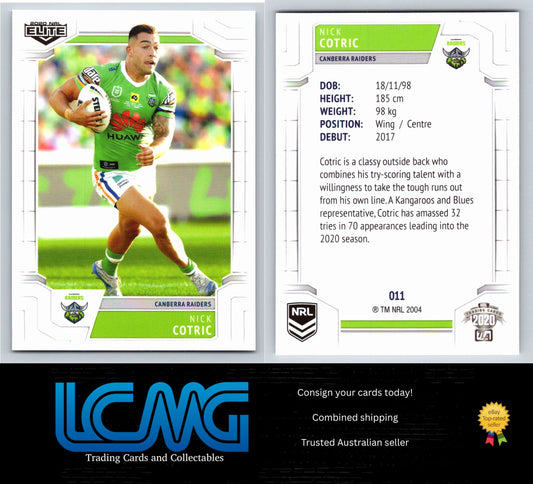 Card #  011 Nick Cotric  2020 NRL Elite
