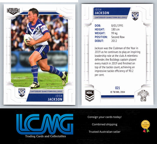 Card #  021 Josh Jackson  2020 NRL Elite