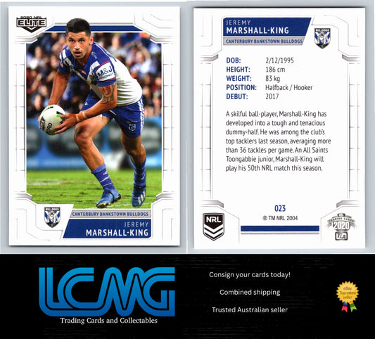 Card #  023 Jeremy Marshall-King  2020 NRL Elite