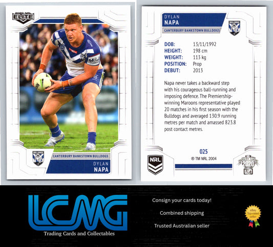Card #  025 Dylan Napa  2020 NRL Elite