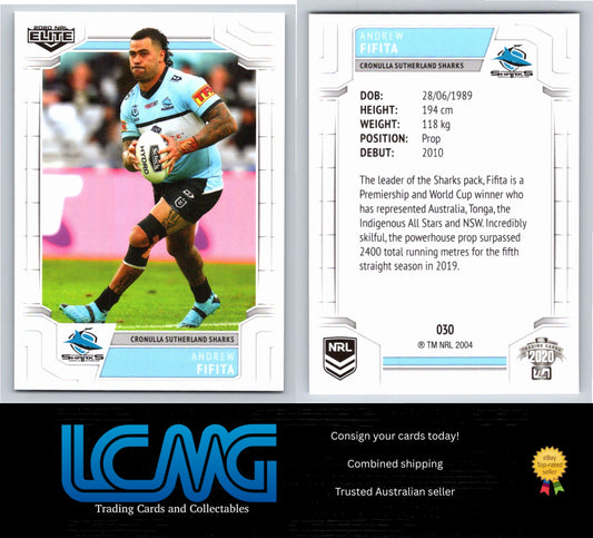 Card #  030 Andrew Fifita  2020 NRL Elite