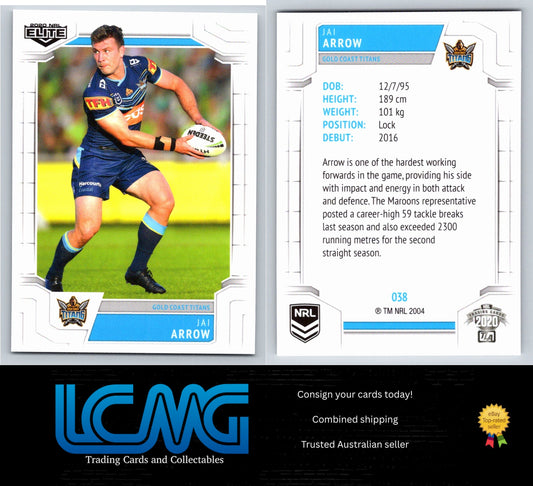 Card #  038 Jai Arrow  2020 NRL Elite