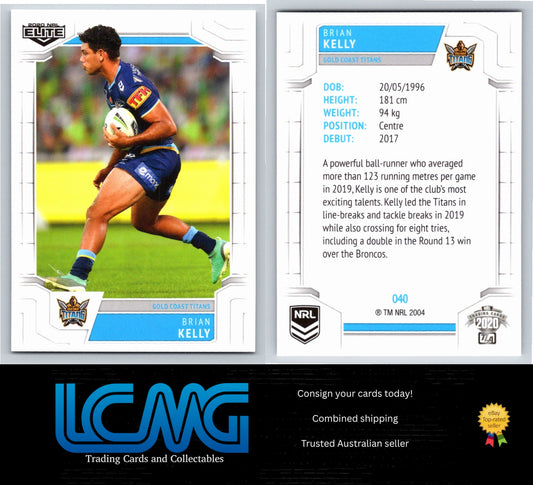 Card #  040 Brian Kelly  2020 NRL Elite