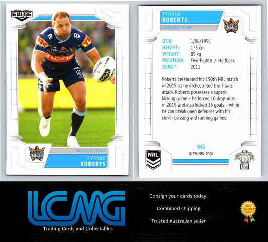 Card #  043 Tyrone Roberts  2020 NRL Elite