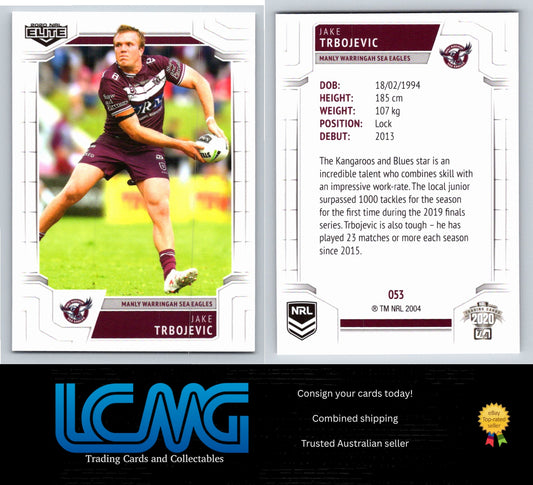 Card #  053 Jake Trbojevic  2020 NRL Elite