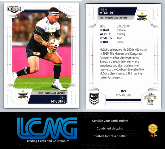 Card #  079 Josh Mcguire  2020 NRL Elite