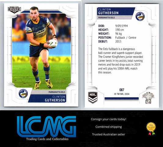 Card #  087 Clinton Gutherson  2020 NRL Elite