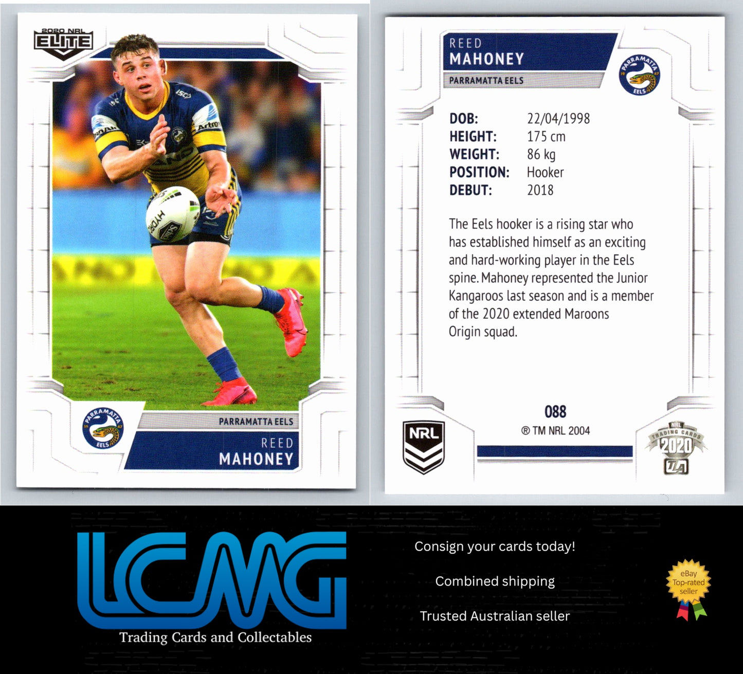 Card #  088 Reed Mahoney  2020 NRL Elite