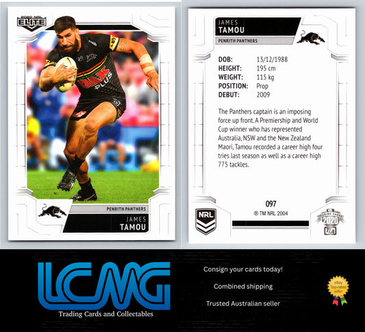 Card #  097 James Tamou  2020 NRL Elite