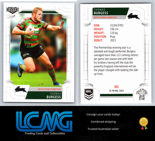 Card #  101 Thomas Burgess  2020 NRL Elite