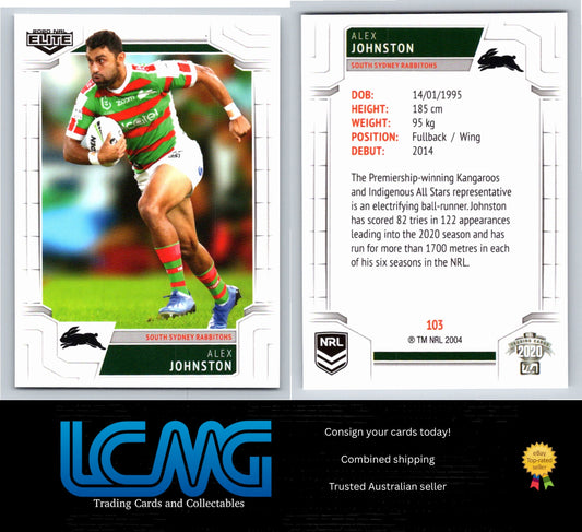 Card #  103 Alex Johnston  2020 NRL Elite