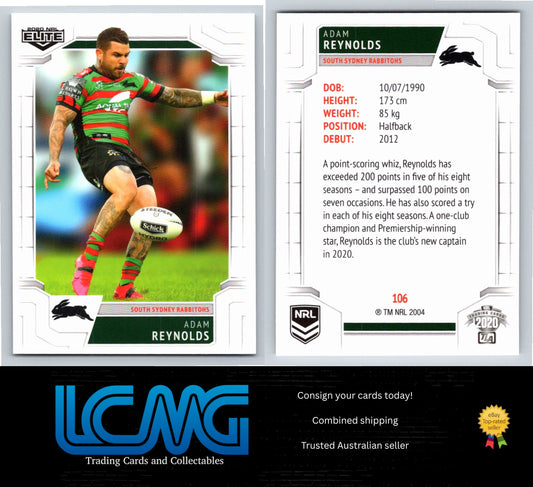 Card #  106 Adam Reynolds  2020 NRL Elite
