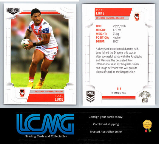 Card #  114 Issac Luke  2020 NRL Elite