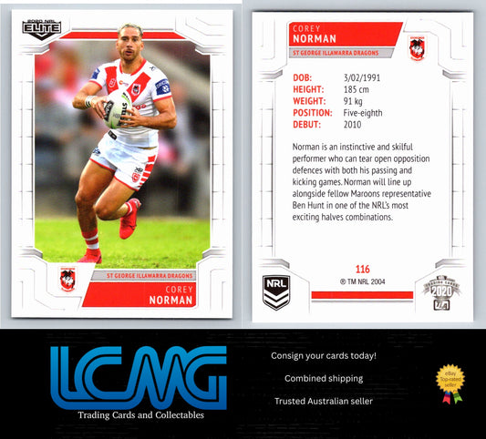 Card #  116 Corey Norman  2020 NRL Elite