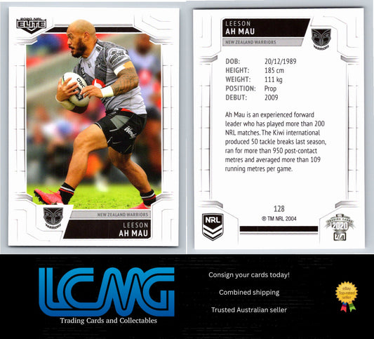 Card #  128 Leeson Ah Mau  2020 NRL Elite